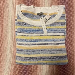 Talbots Striped Yellow and Blue Sweater